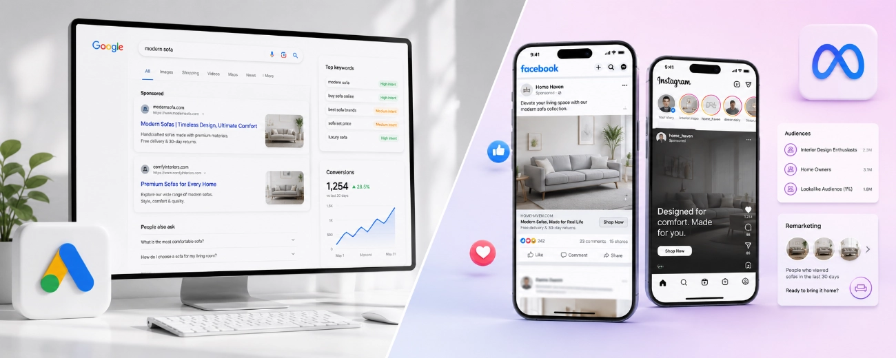 Google Ads vs Meta Ads (Facebook/Instagram)